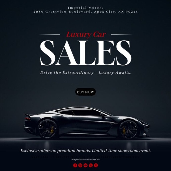 luxury car, sports car, luxury vehicle, premium automobile, exotic car, high end car, sale promotion, limited time deal, minimalist, editorial, luxurious, bold, black, neutral, red
